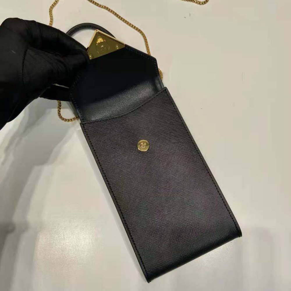 TÚI PRADA Women Saffiano Leather Mini-Bag-Black
