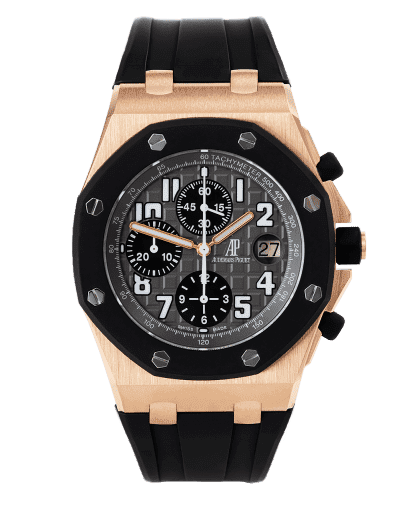Đồng hồ Audemars Piguet Royal Oak Offshore Rose Gold mặt số màu đen