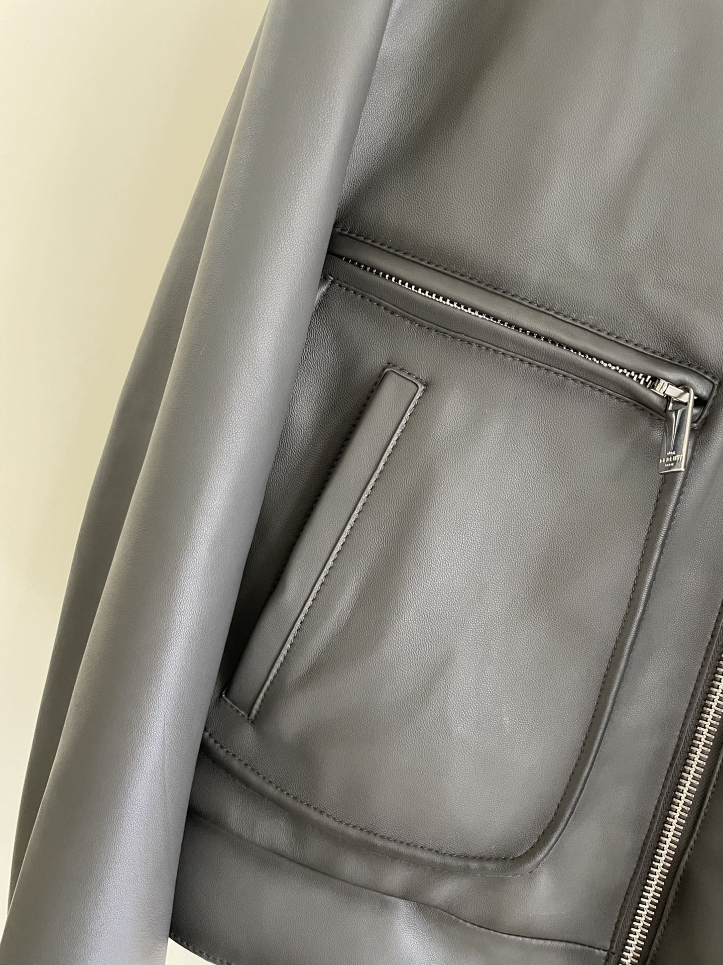 ÁO BERLUTI LEATHER JACKET ELEPHANT