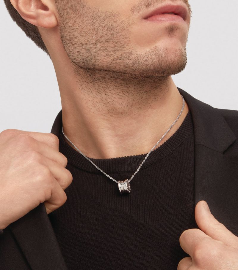 Vòng cổ BVLGARI White Gold B.Zero1 Pendant vàng trắng 18K