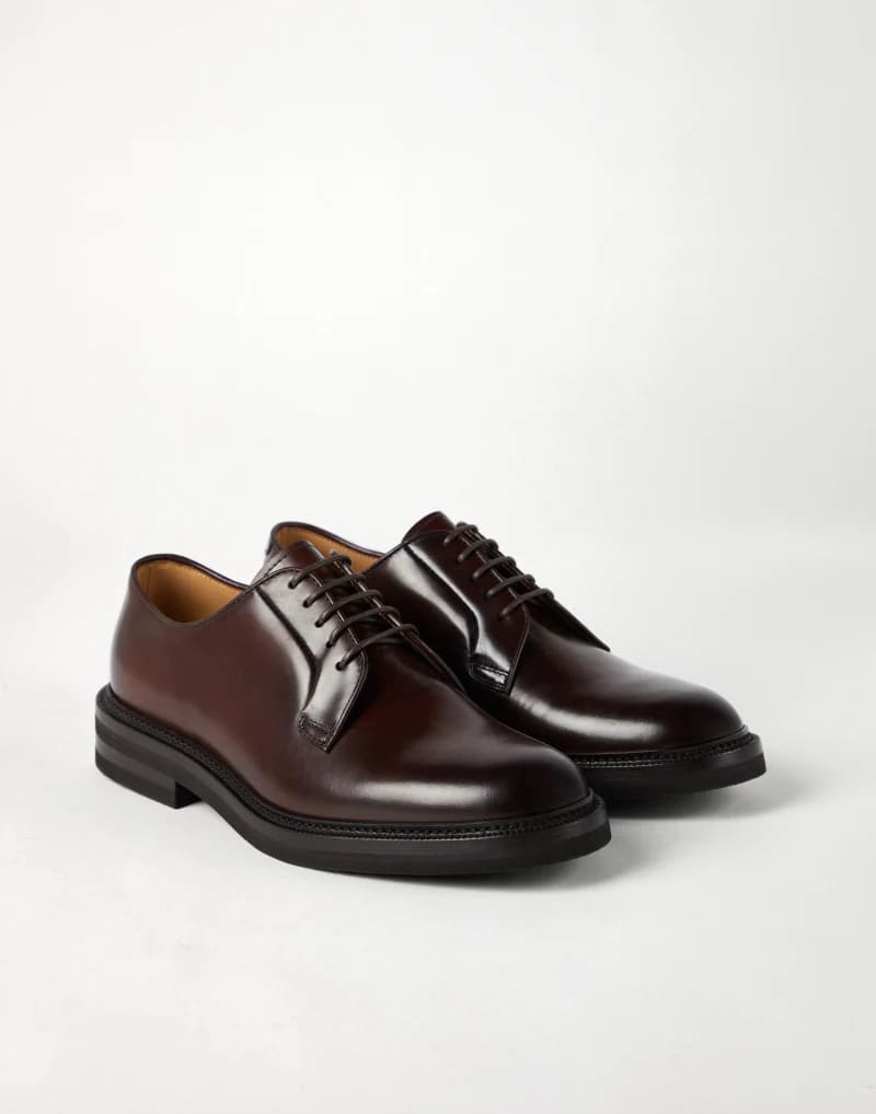GIÀY BRUNELLO CUCINELLI DERBY CALFSKIN SHOES AAA