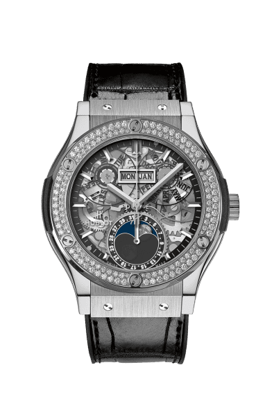 ĐỒNG HỒ HUBLOT CLASSIC FUSION AEROFUSION MOONPHASE TITANIUM DIAMONDS 42MM