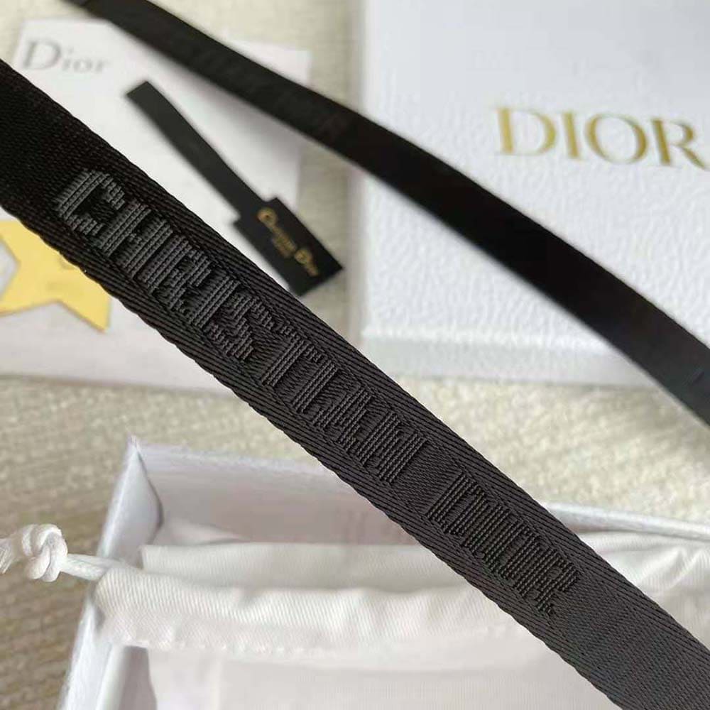 DÂY LƯNG Dior Women Saddle Belt Black Jacquard 20 MM