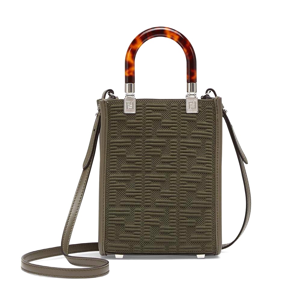 TÚI Fendi Mini Sunshine Shopper FF Fabric Mini-Bag