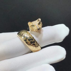 Nhẫn Cartier Panthère de Cartier Ngọc lục bảo Mã não vàng hồng 18K
