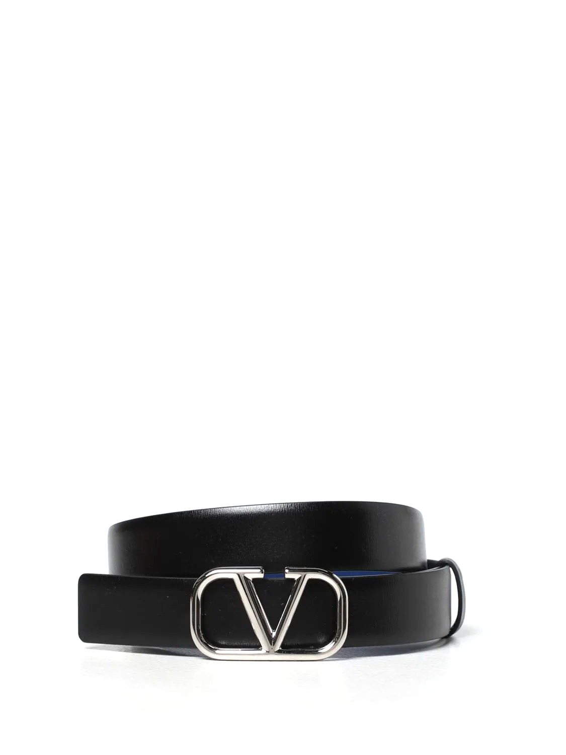 DÂY LƯNG VALENTINO GARAVANI V LOGO Blue leather