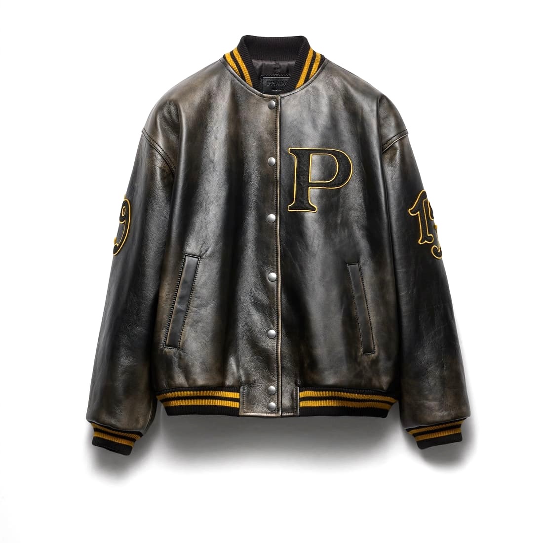 ÁO PRADA VARSITY LEATHER JACKET TOP QUALITY AAA