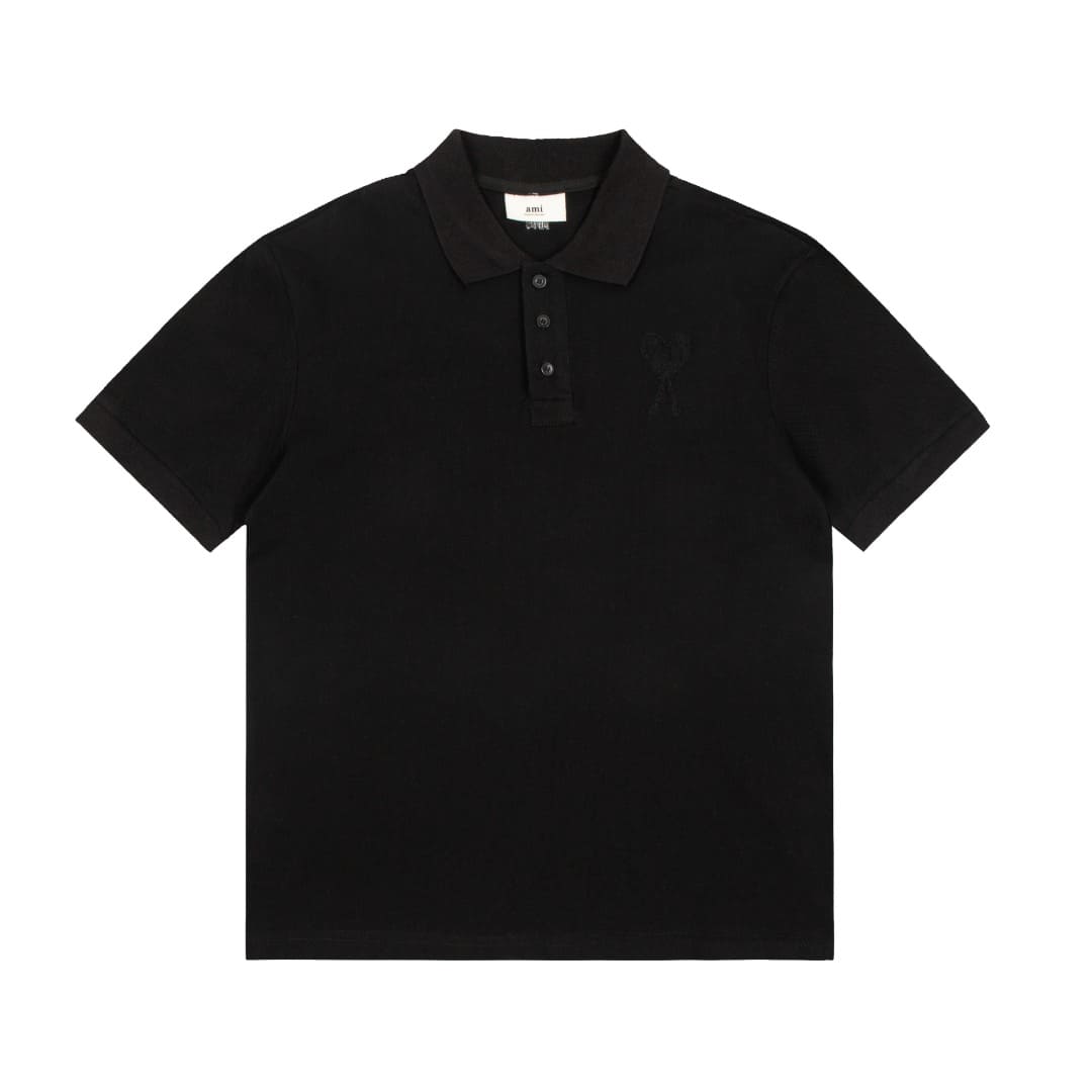 ÁO AMI POLO SHIRT MÀU ĐEN UNISEX