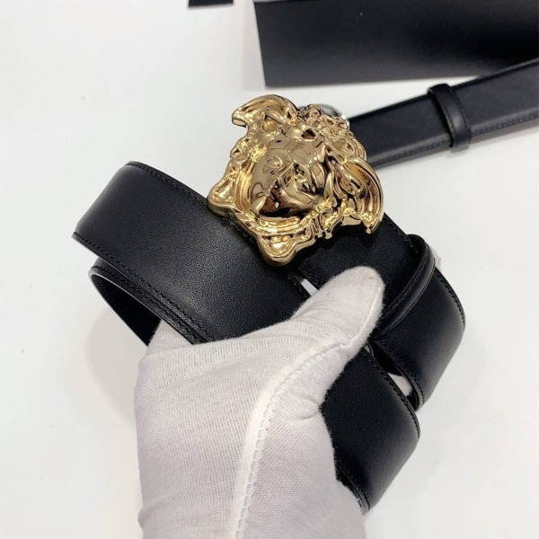 DÂY LƯNG VERSACE MEDUSA HEAD CALFSKIN LEATHER Khóa vàng