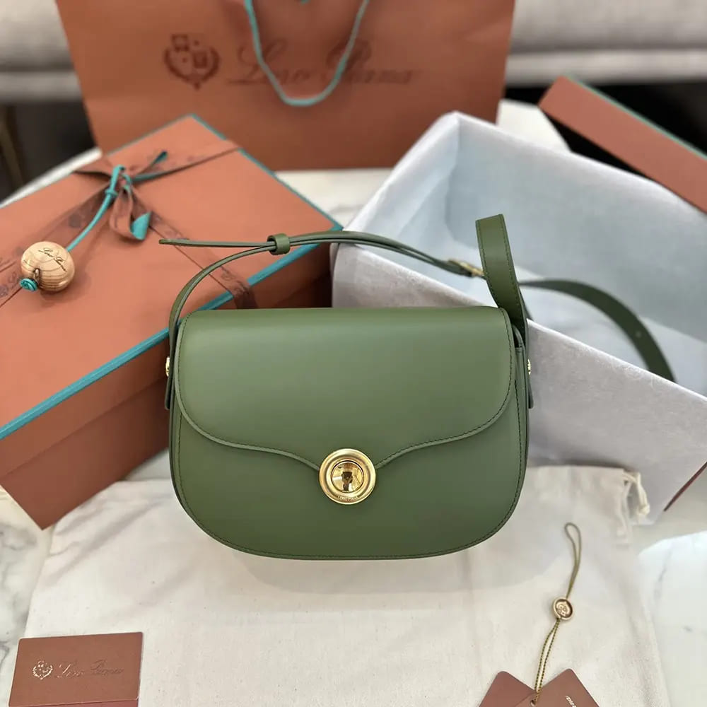 TÚI LORO PIANA Women Mini Ghiera Bag-Dark Green