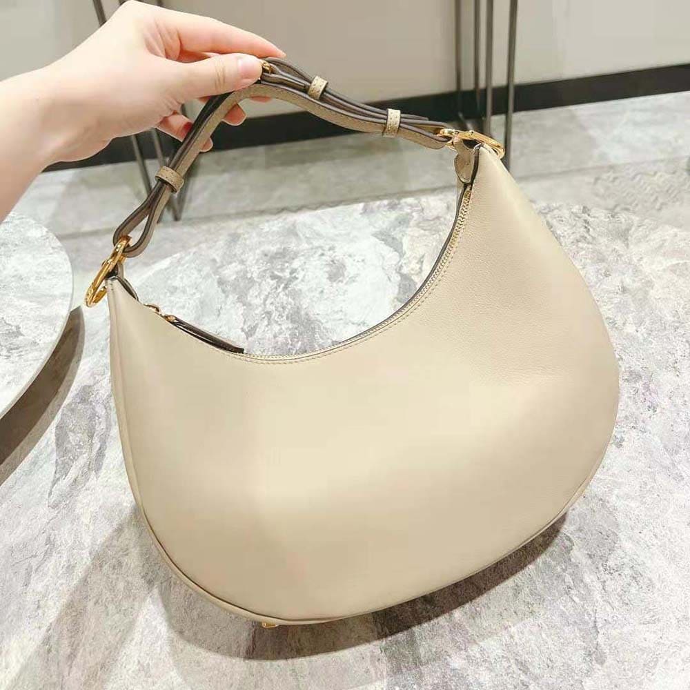 TÚI FENDI Women Fendigraphy Small Mint Beige Leather Bag