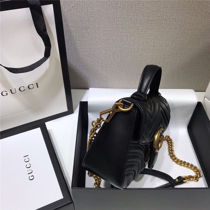 TÚI Gucci GG marmont mini top handle bag black Top Quality