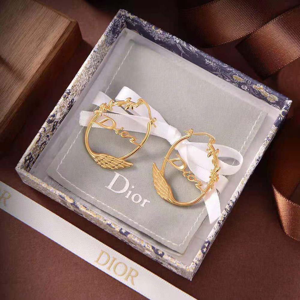 BÔNG TAI Dior Women Dio(r)evolution Earrings Gold-Finish Metal