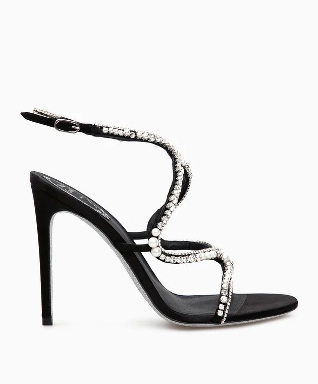 GIÀY RENE CAOVILLA AIKA SANDALS WITH BEADS AND CRYSTALS