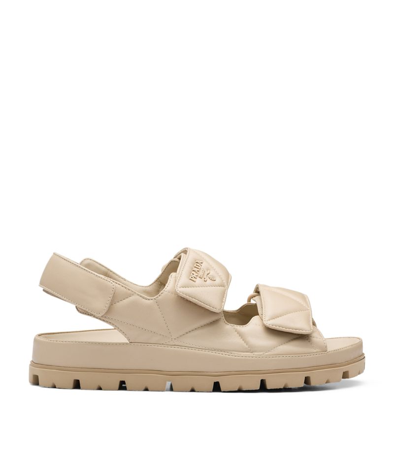 GIÀY PRADA  Padded Leather Slingback Sandals