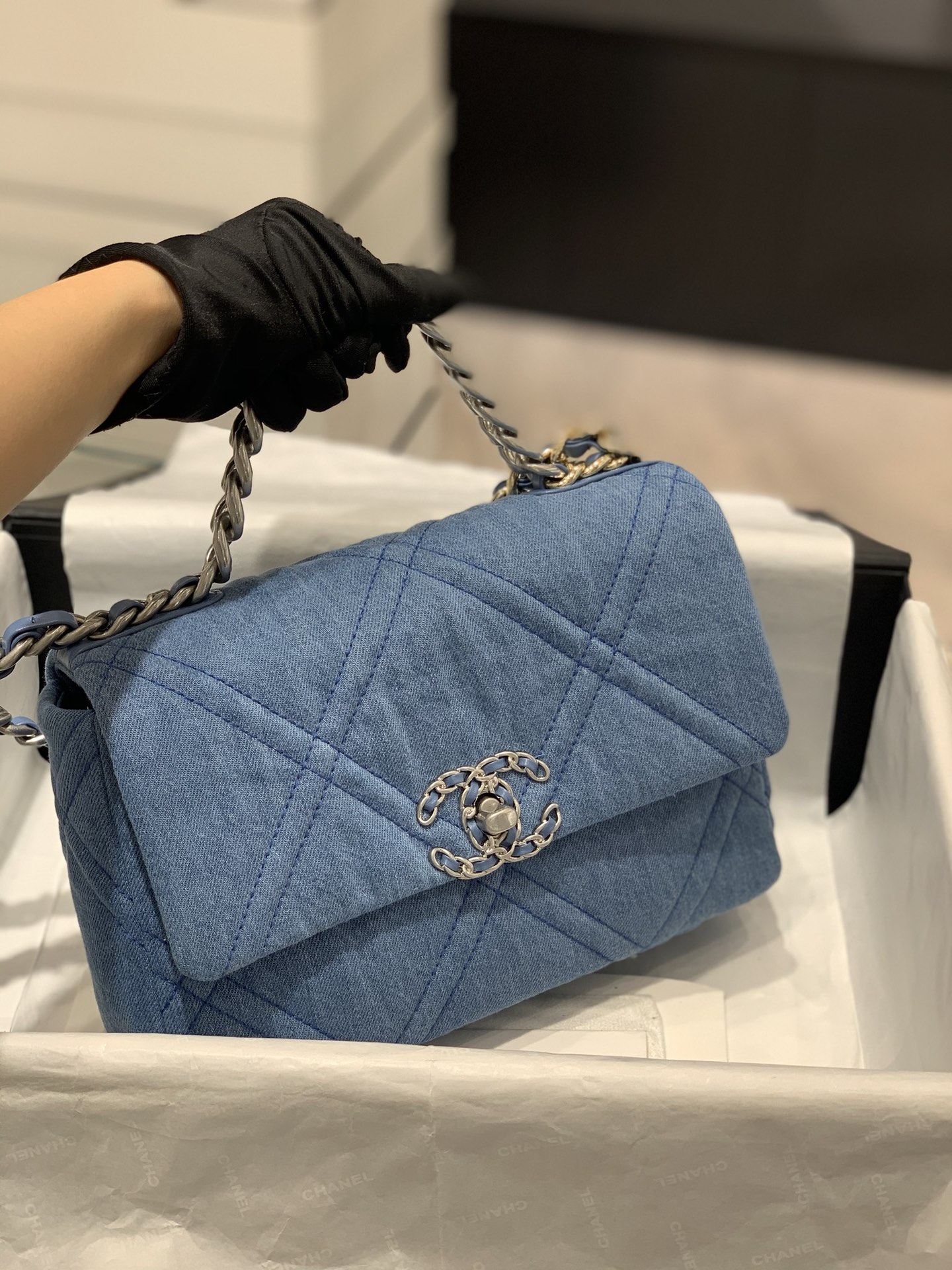 TÚI CHANEL 19BAG DENIM BUE