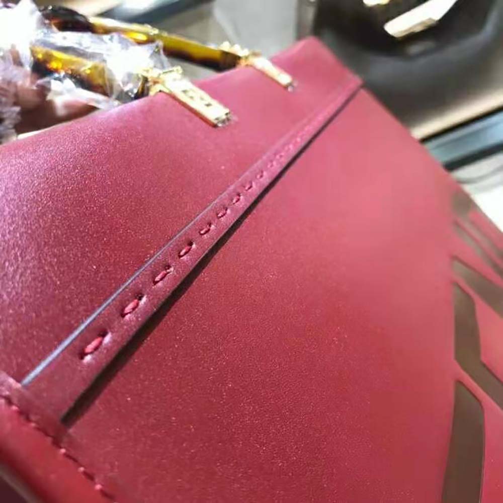 TÚI Fendi Women Sunshine Shopper Burgundy Leather Shopper-Maroon