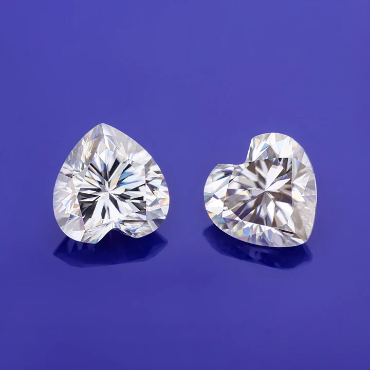 KIM CƯƠNG Heart Cut Natural White Loose Moissanite Stone