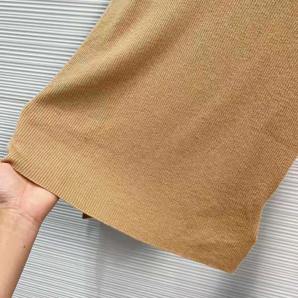 ÁO Prada Superfine Wool Turtleneck Sweater-Brown