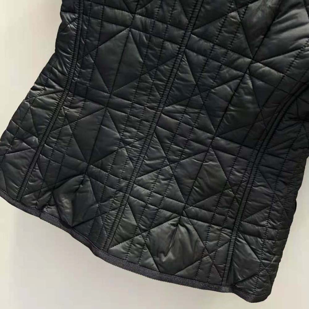 ÁO Dior Women Fitted Jacket with Puff Sleeves Black Cloqué-Effect Technical Jacquard
