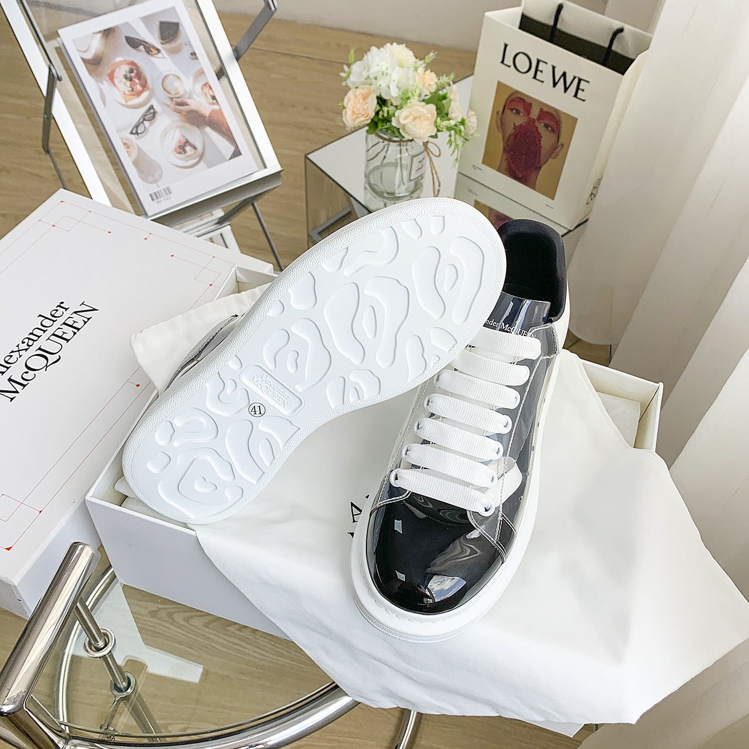 GIÀY ALEXANDER MCQUEEN SNEAKERS SHOES AAA UNISEX NAM VÀ NỮ DA BÊ HẢO HẠNG