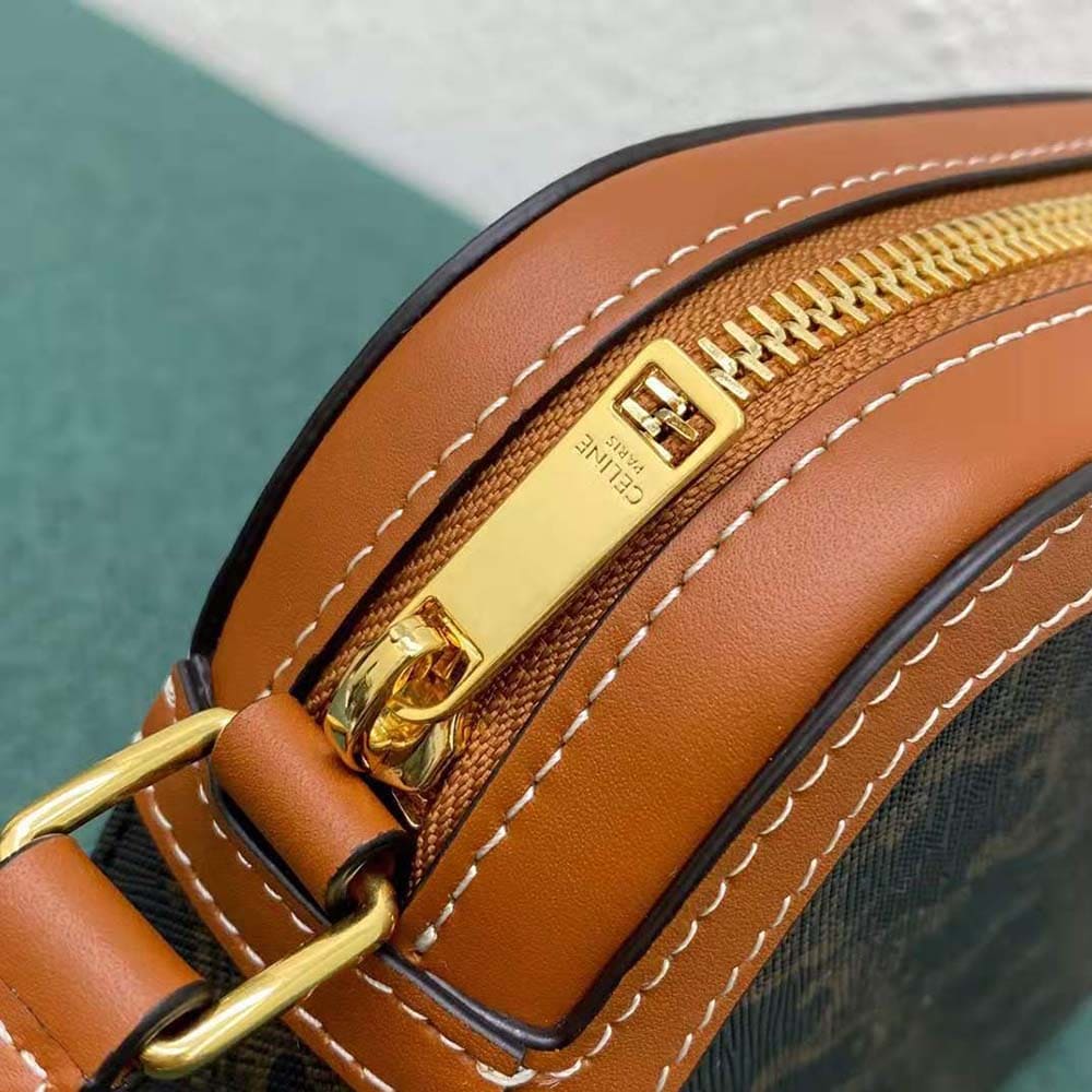 TÚI Celine Women Small Camera Bag in Triomphe Canvas