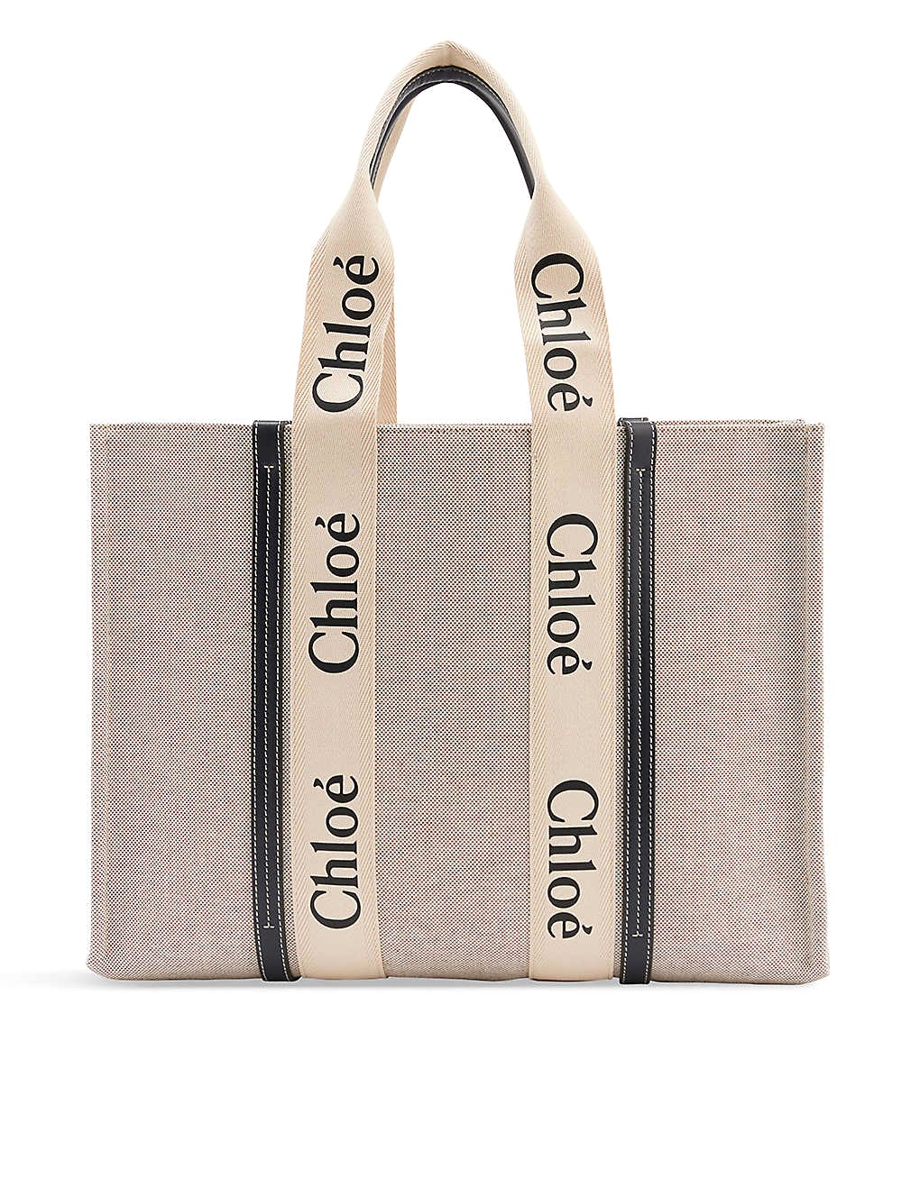 TÚI CHLOE Woody large cotton tote bag