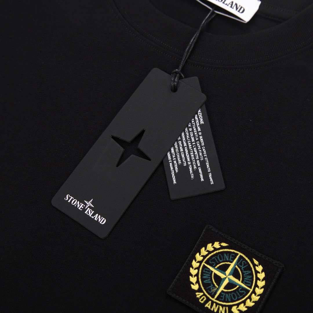 ÁO STONE ISLAND print cotton jersey T-shirt