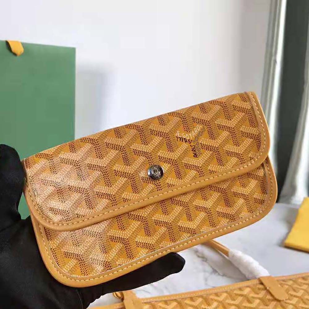 TÚI Goyard Women Sac Saint Louis GM in Goyardine Canvas & Chevroches Calfskin-Yellow