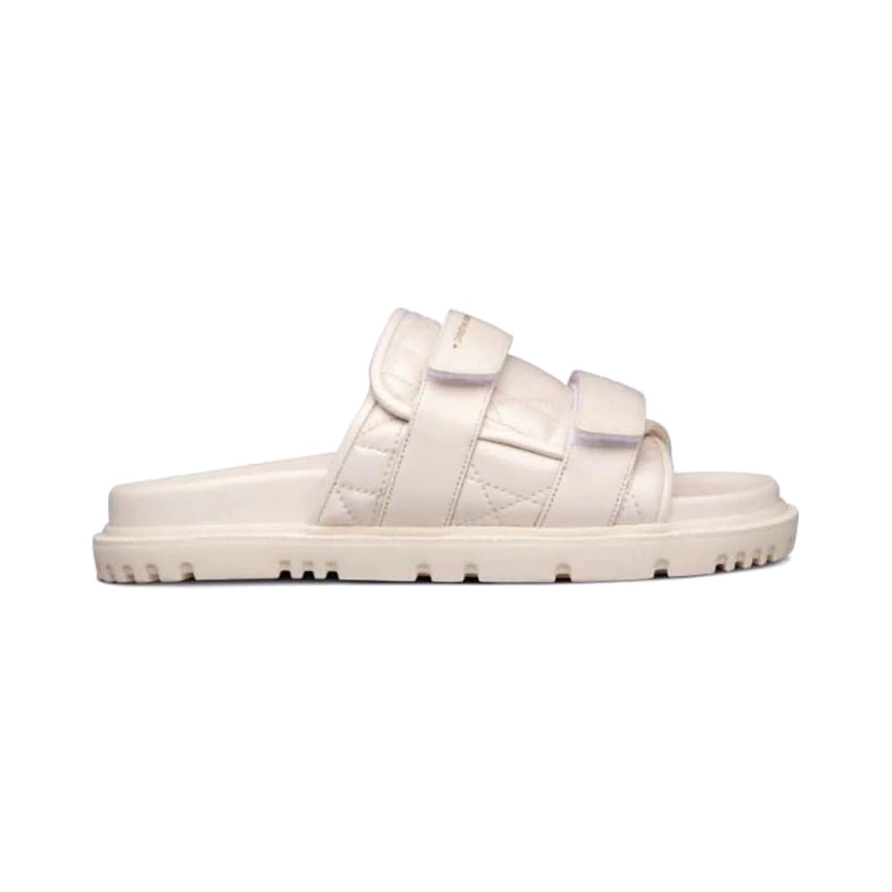 DÉP DIOR Dio(r)evolution Slide White Quilted Cannage Calfskin