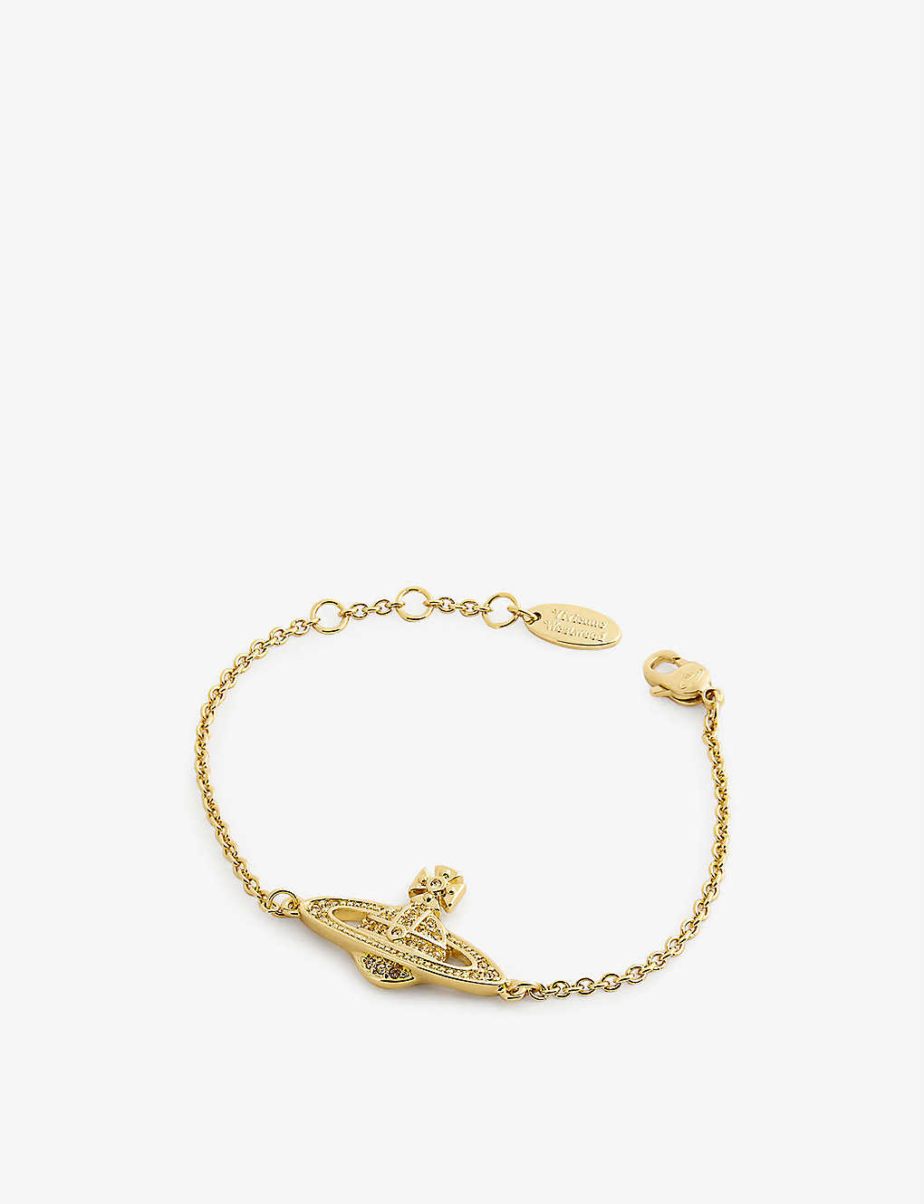 DÂY VIVIENNE WESTWOOD JEWELLERY Mini Bas Relief gold-toned brass and crystal bracelet