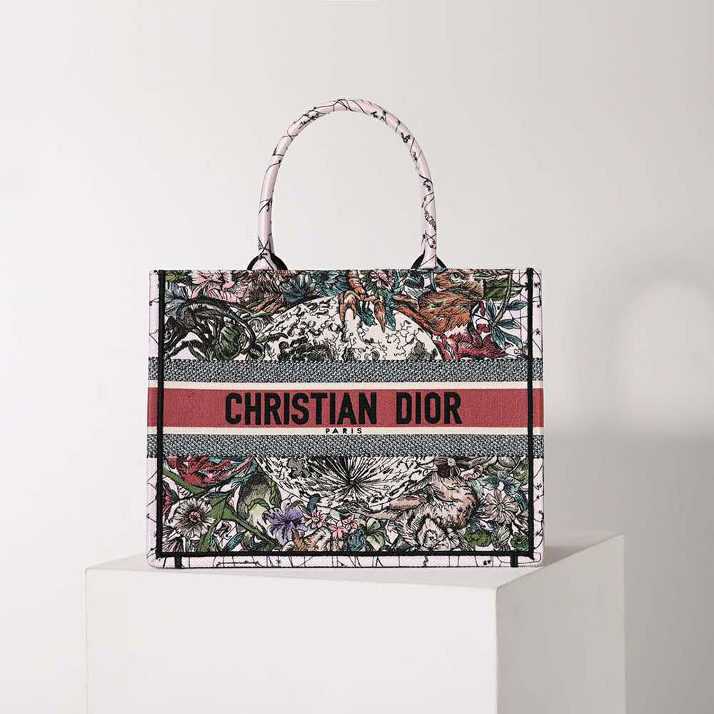 TÚI Dior Women Medium Dior Book Tote Multicolor Dior Constellation Embroidery