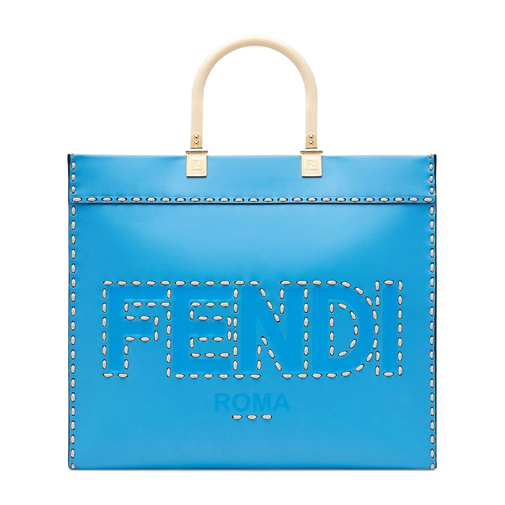TÚI Fendi Sunshine Medium Leather Shopper-Blue