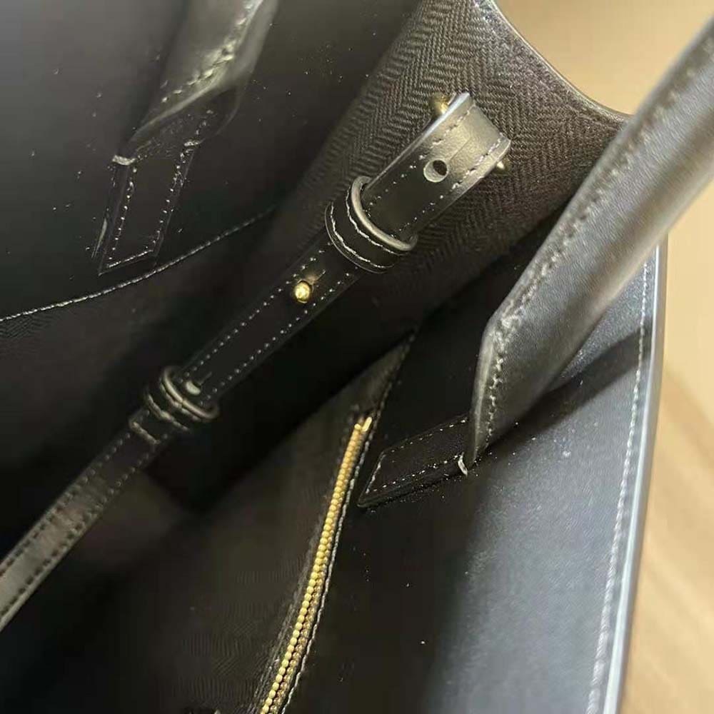 TÚI LOEWE Tote Standard A4 bằng da bê màu đen