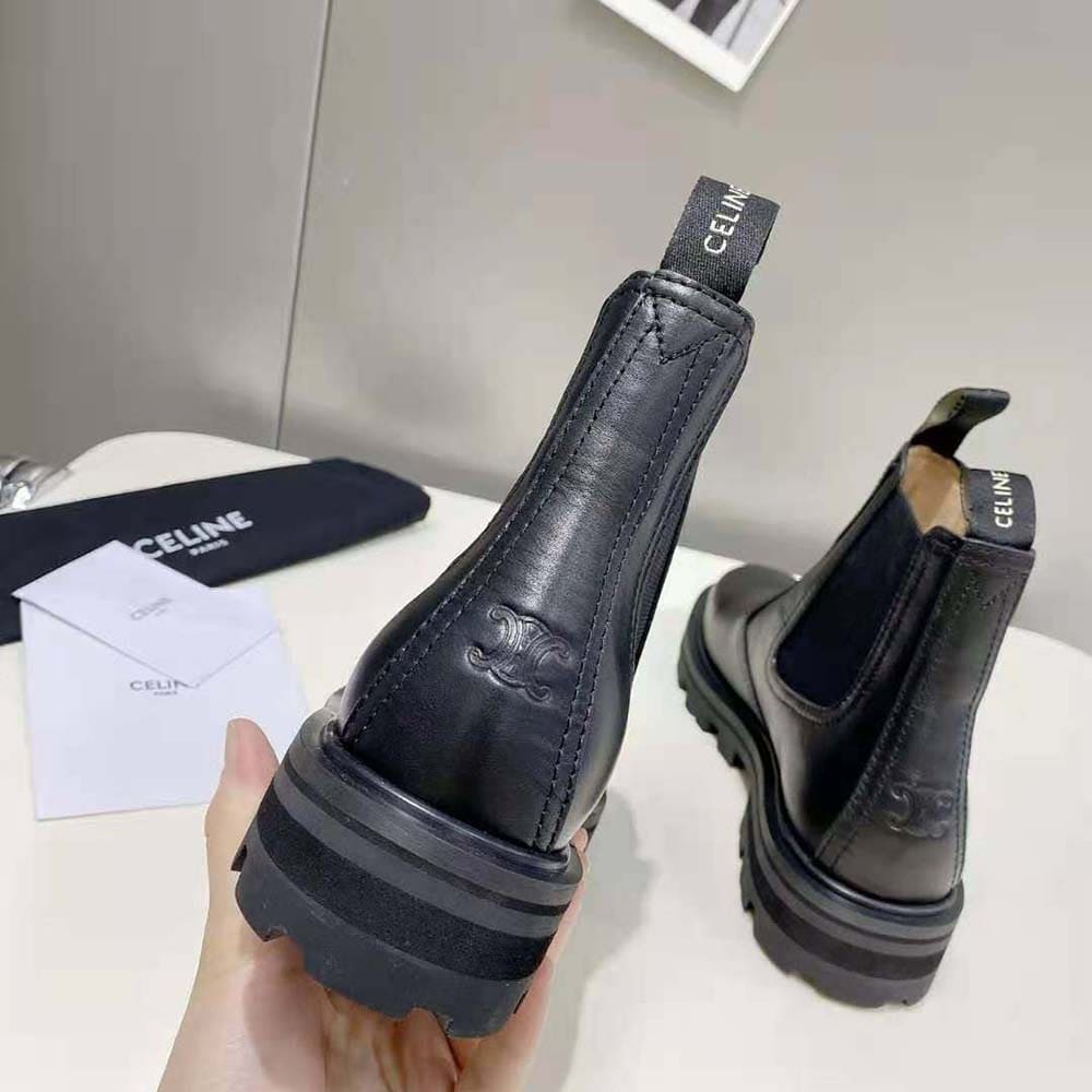 GIÀY CELINE Margaret Chelsea Boot in Shiny Bull