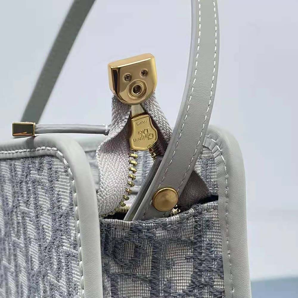 TÚI Dior Women Medium 30 Montaigne Pouch Gray Dior Oblique Jacquard