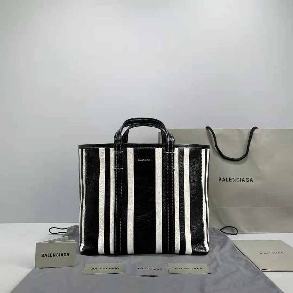 TÚI Balenciaga Women Barbes Medium East-West Shopper Bag-Black