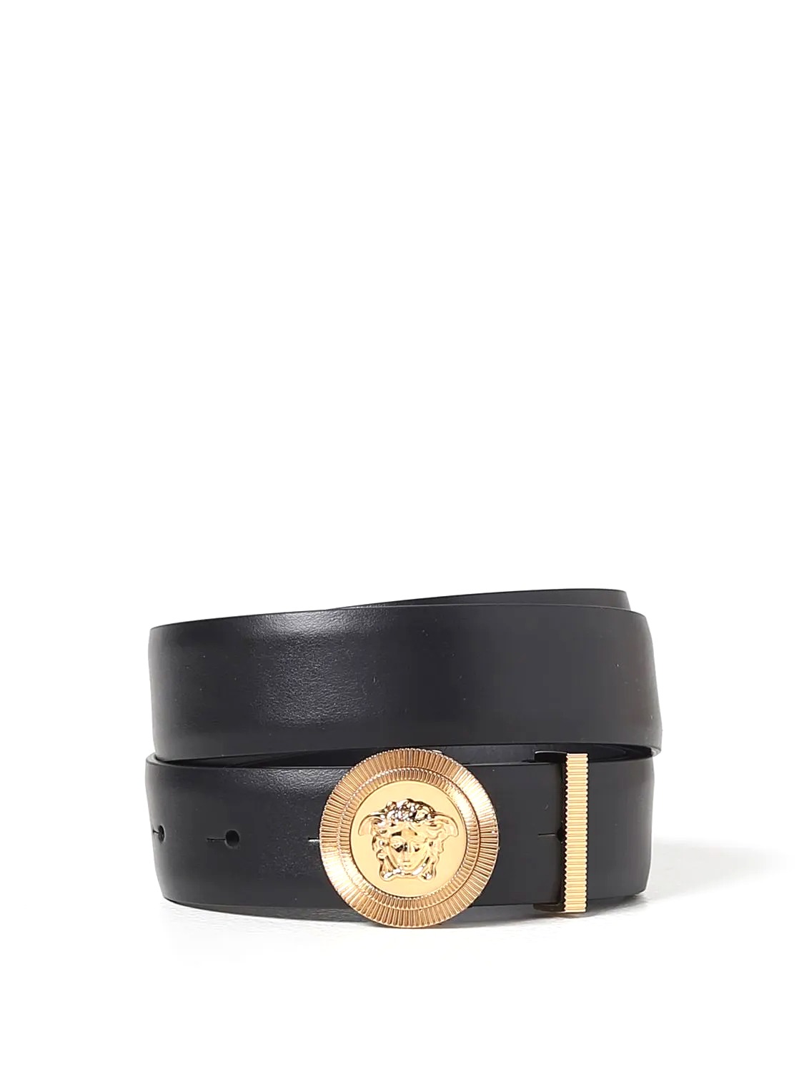 DÂY LƯNG VERSACE Black leather belt