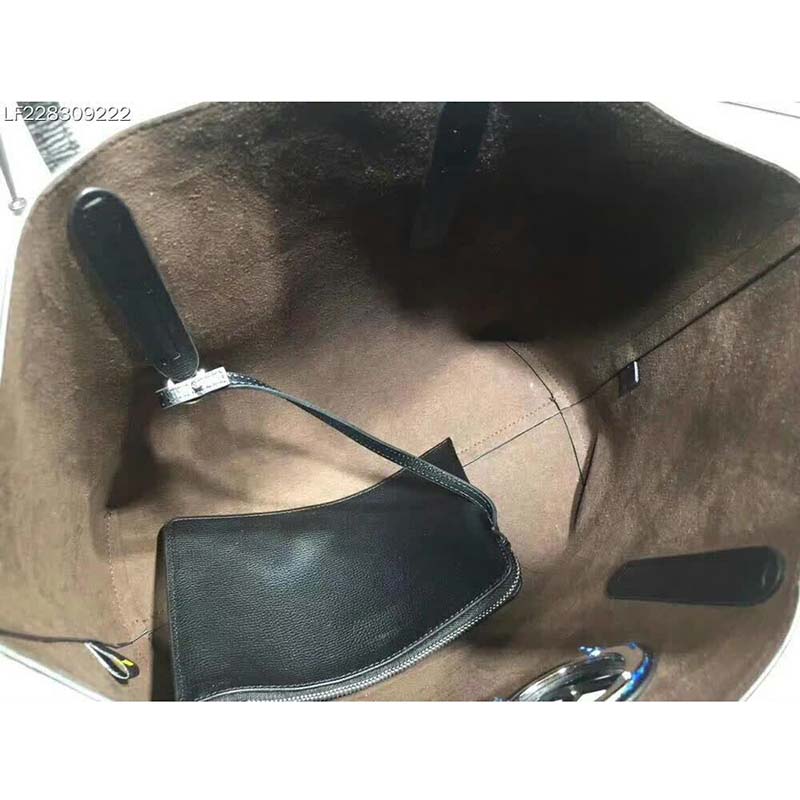 TÚI Fendi Women Leather Logo Shopper Bag-Black