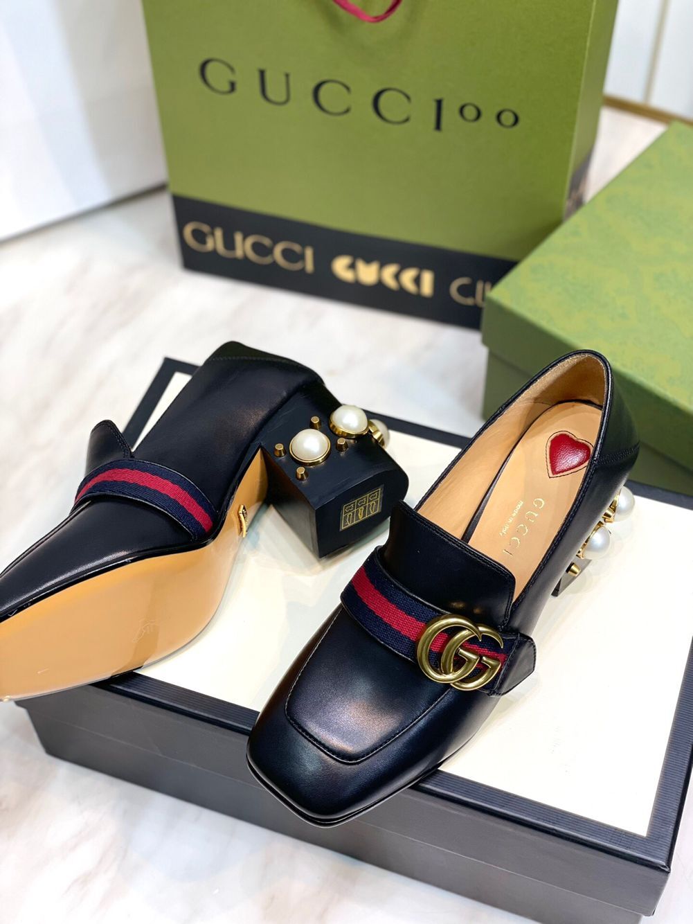 GIÀY GUCCI GG HEEL SHOES