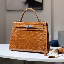 TÚI HERMES Kelly 25CM leather caramel brulee