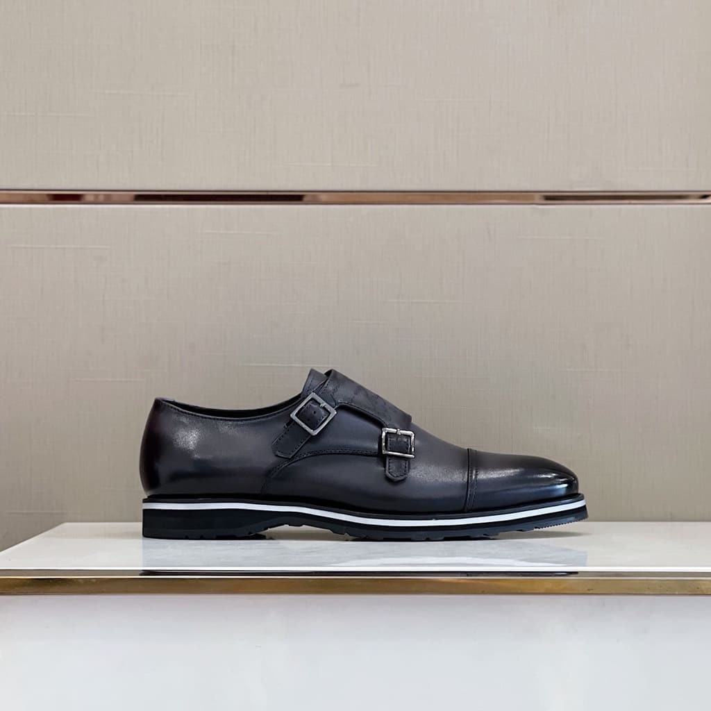 GIÀY BERLUTI MONK GRAY HANDMADE TOP QUALITY SHOES AAA