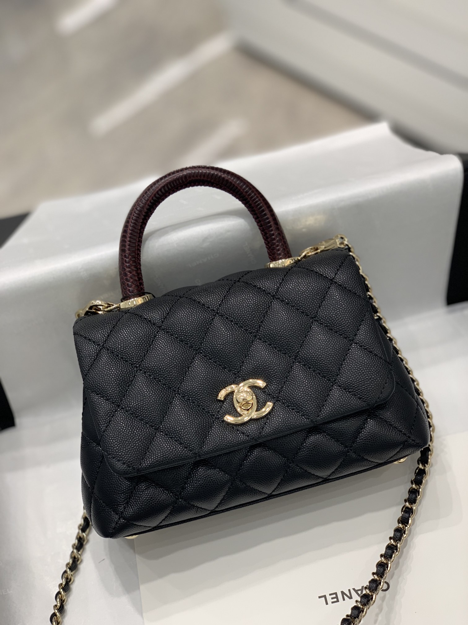 TÚI CHANEL COCO MINI HANDLE BLACK CAVIAR DA HAAS