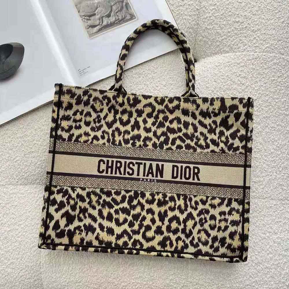 TÚI Dior Women Dior Book Tote Beige Multicolor Mizza Embroidery