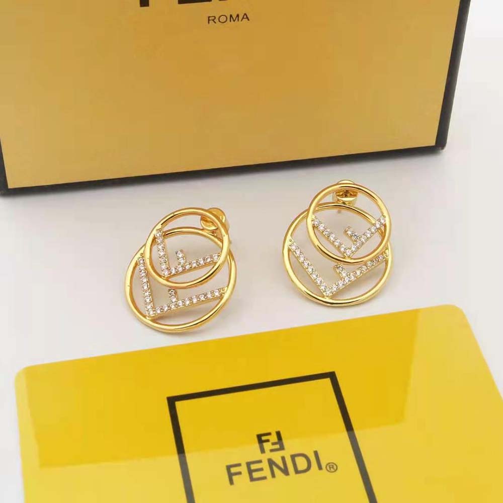 BÔNG TAI Fendi Women F is Fendi Earrings Gold-Colored Necklace