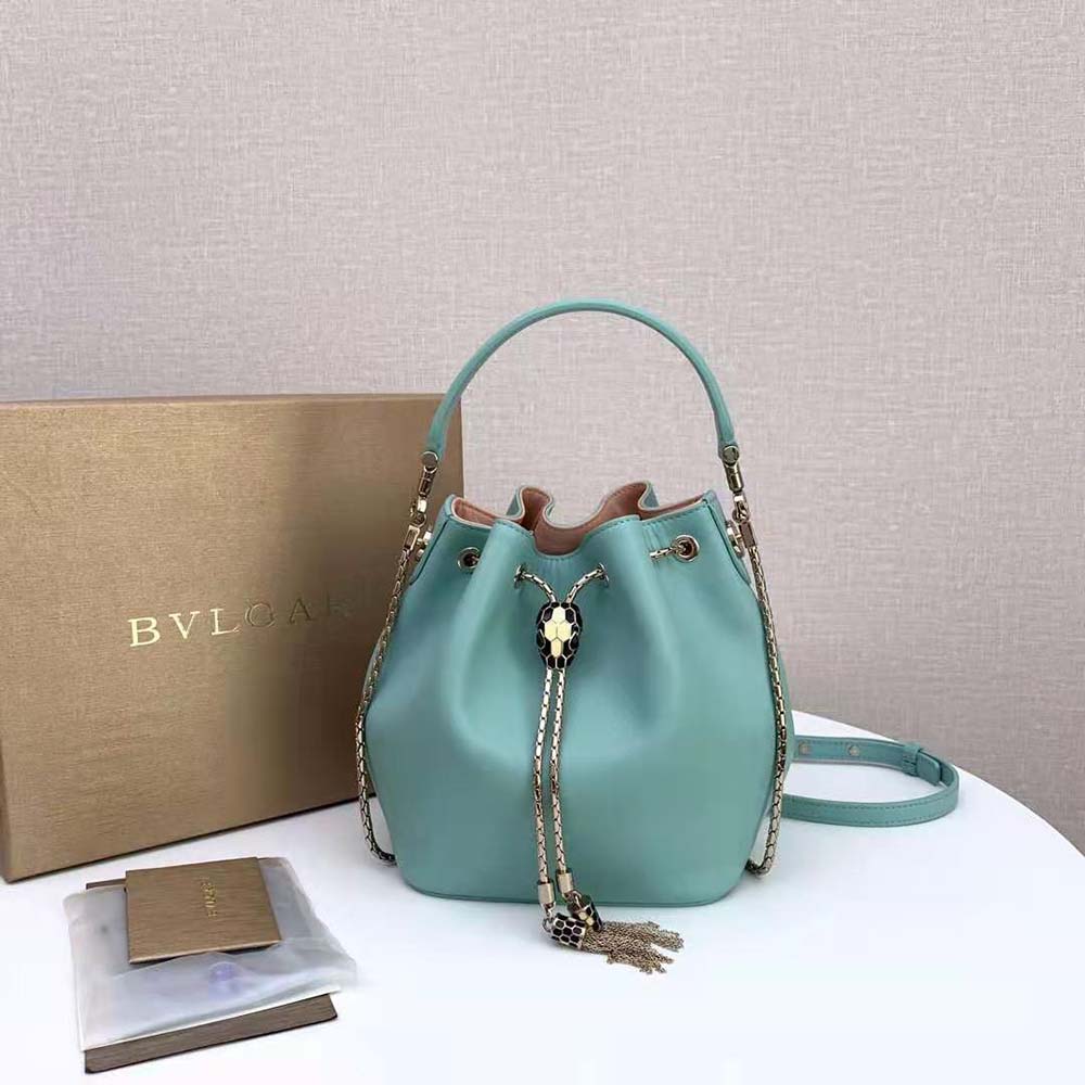 TÚI Bvlgari Women Serpenti Forever Bucket Bag-Aqua