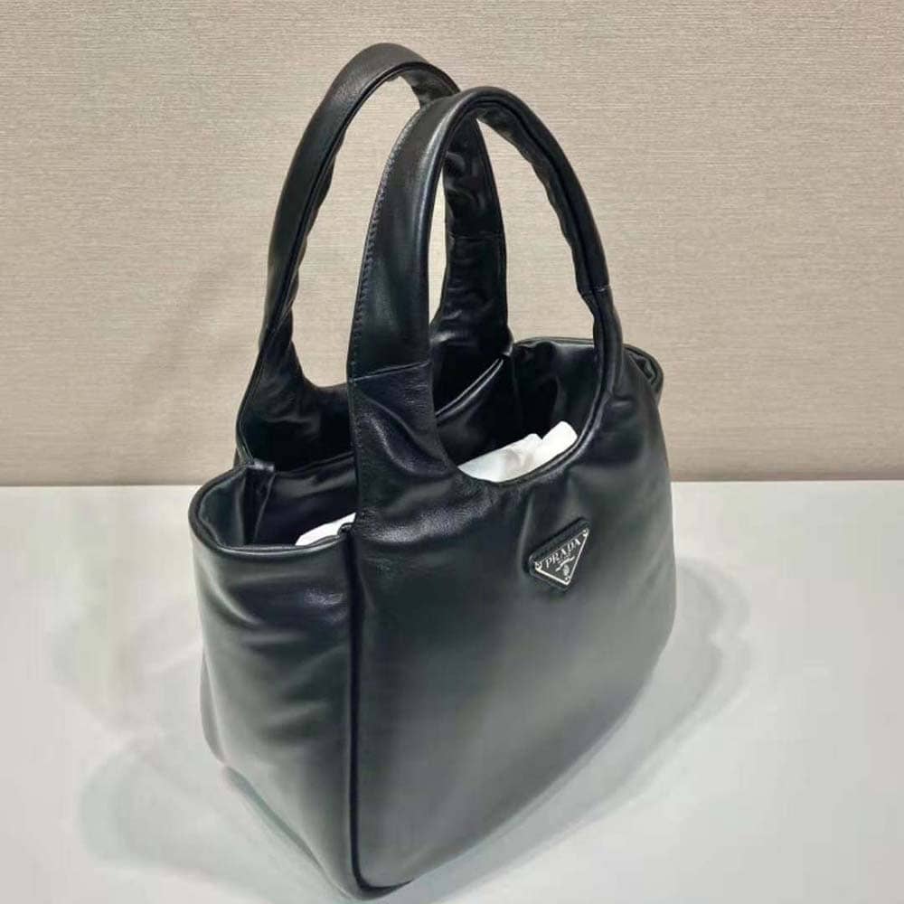 TÚI Prada Women Medium Padded Prada Soft Nappa Leather Bag-Black