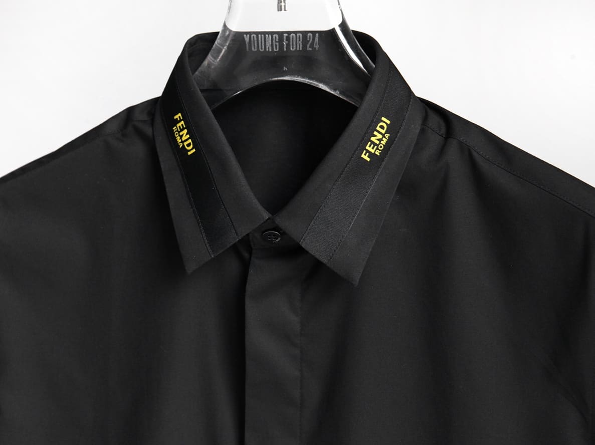 ÁO FENDI ROMA Black Poplin Shirt