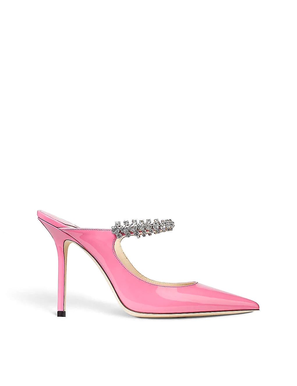 GIÀY JIMMY CHOO Bing 100 crystal-embellished patent leather heels