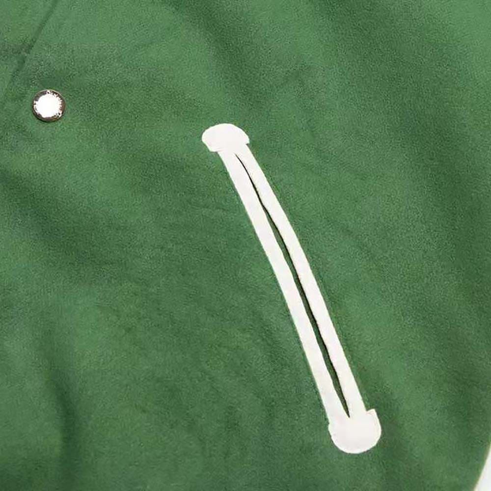 ÁO Dior Tears Blouson Green Leather Wool and Cashmere